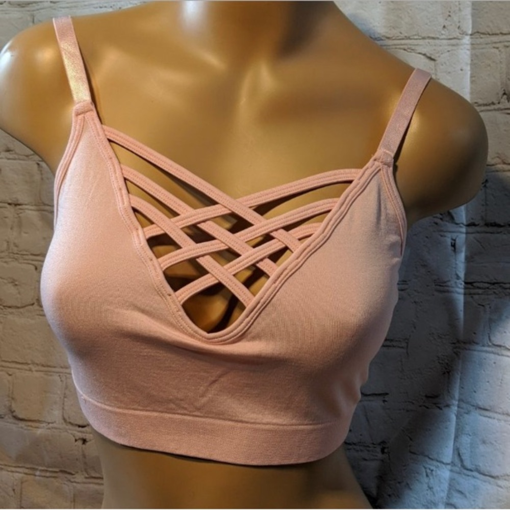 6 pack Zenana crisscross bralette 3 S/M 3 L/Xl - Picture 2 of 3